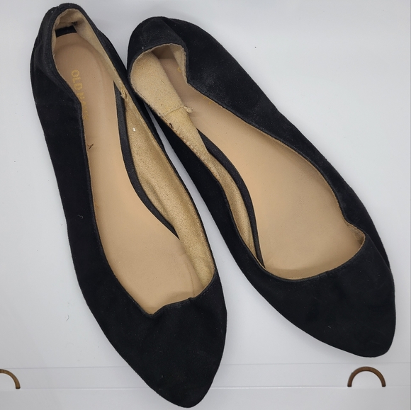 Old Navy, Size 11, Black Flats - Picture 1 of 6